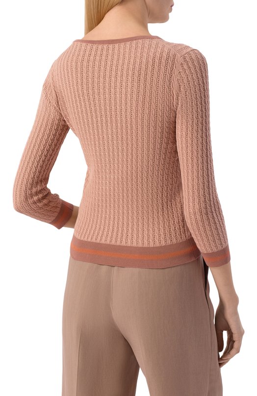 Хлопковый кардиган Kiton D61782 Бежевый  D61782 Фото 4