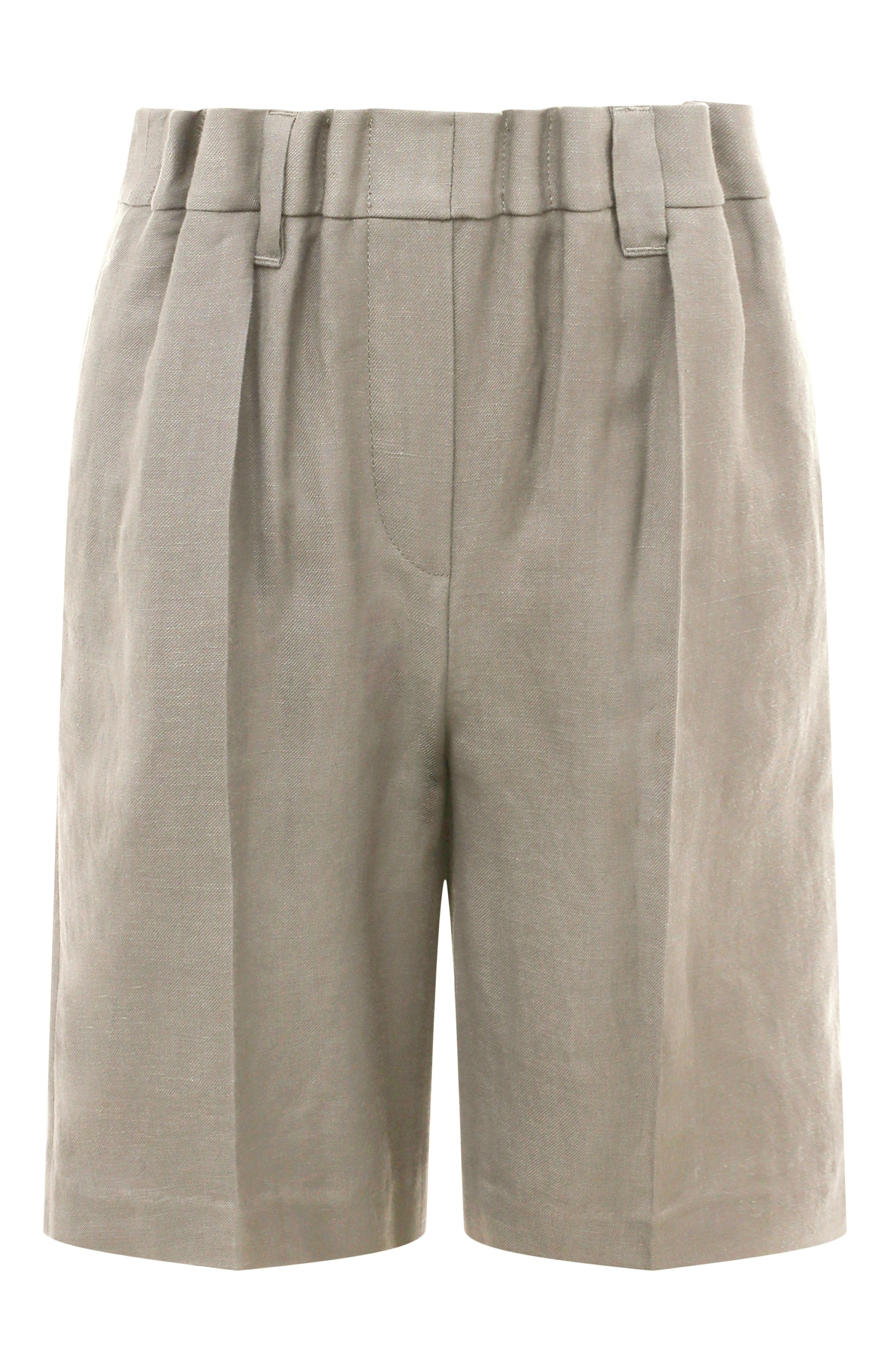 Шорты из вискозы и льна BRUNELLO CUCINELLI, арт. MH126B1365, фото 1