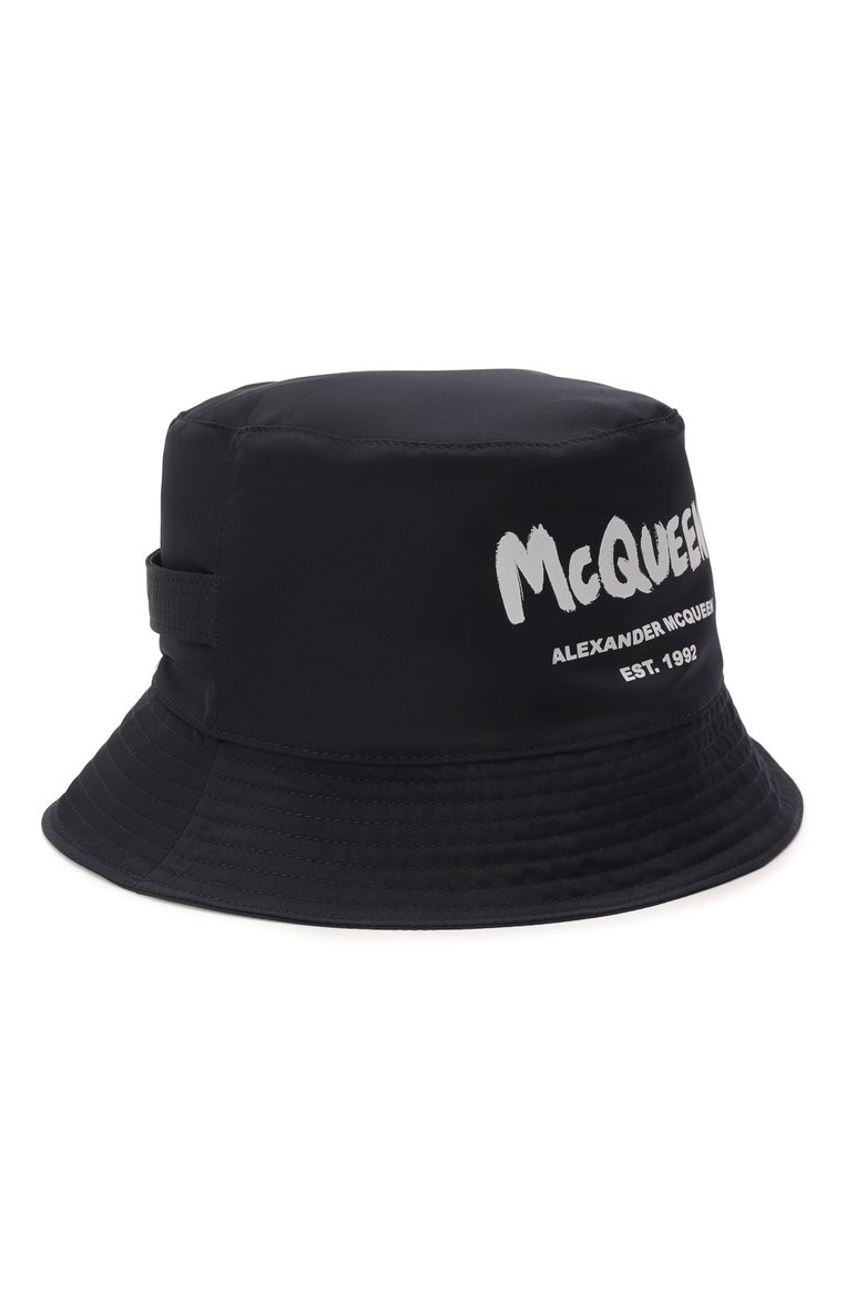 Мужская панама ALEXANDER MCQUEEN темно-синего цвета, арт. 667779/4404Q | Фото 1 (Материал: Синтетический материал, Текстиль; Нос: Не проставлено)