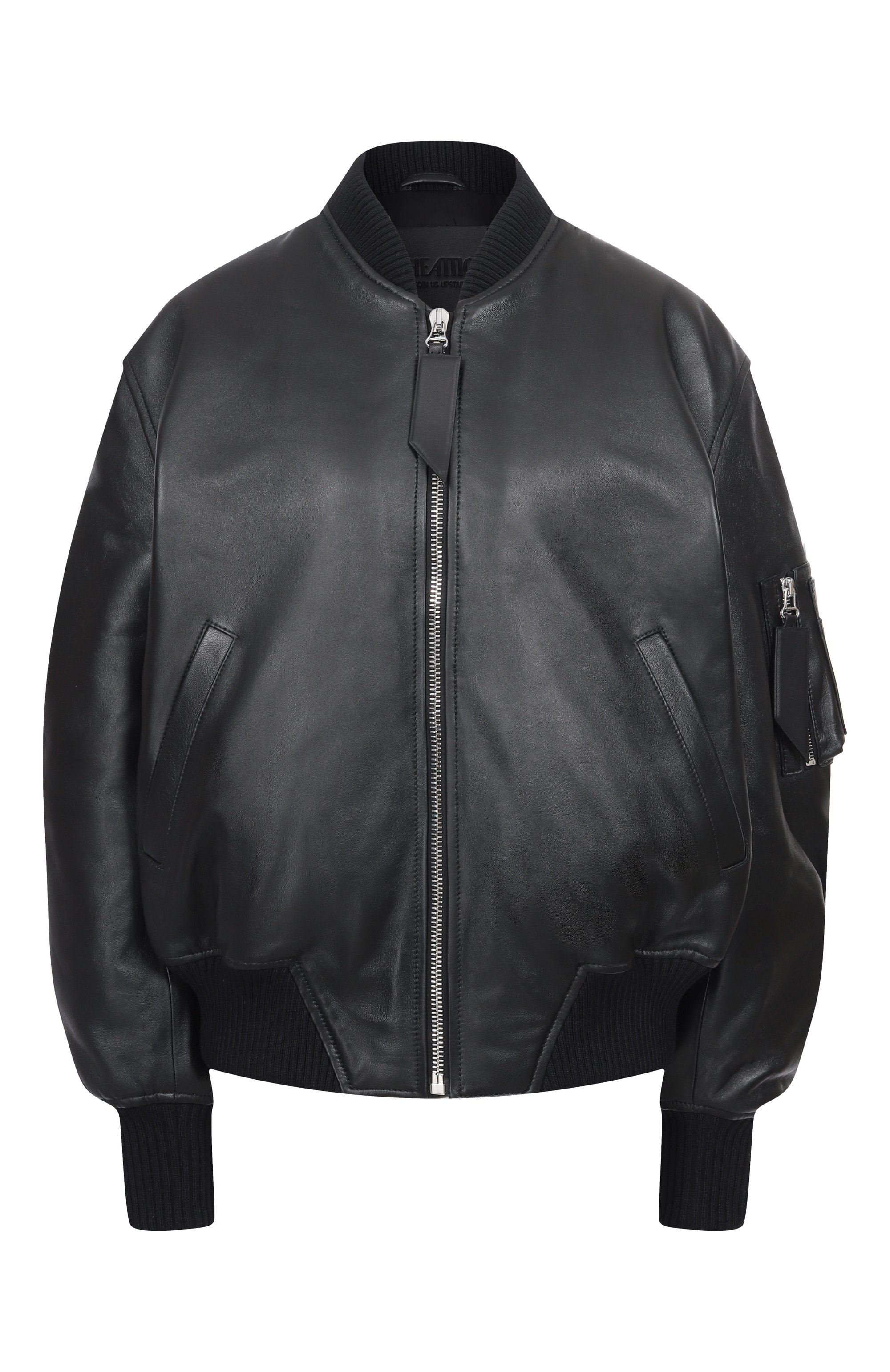 Утепленный кожаный бомбер THE ATTICO, арт. 260WCB00004/LBT128AA, фото 1