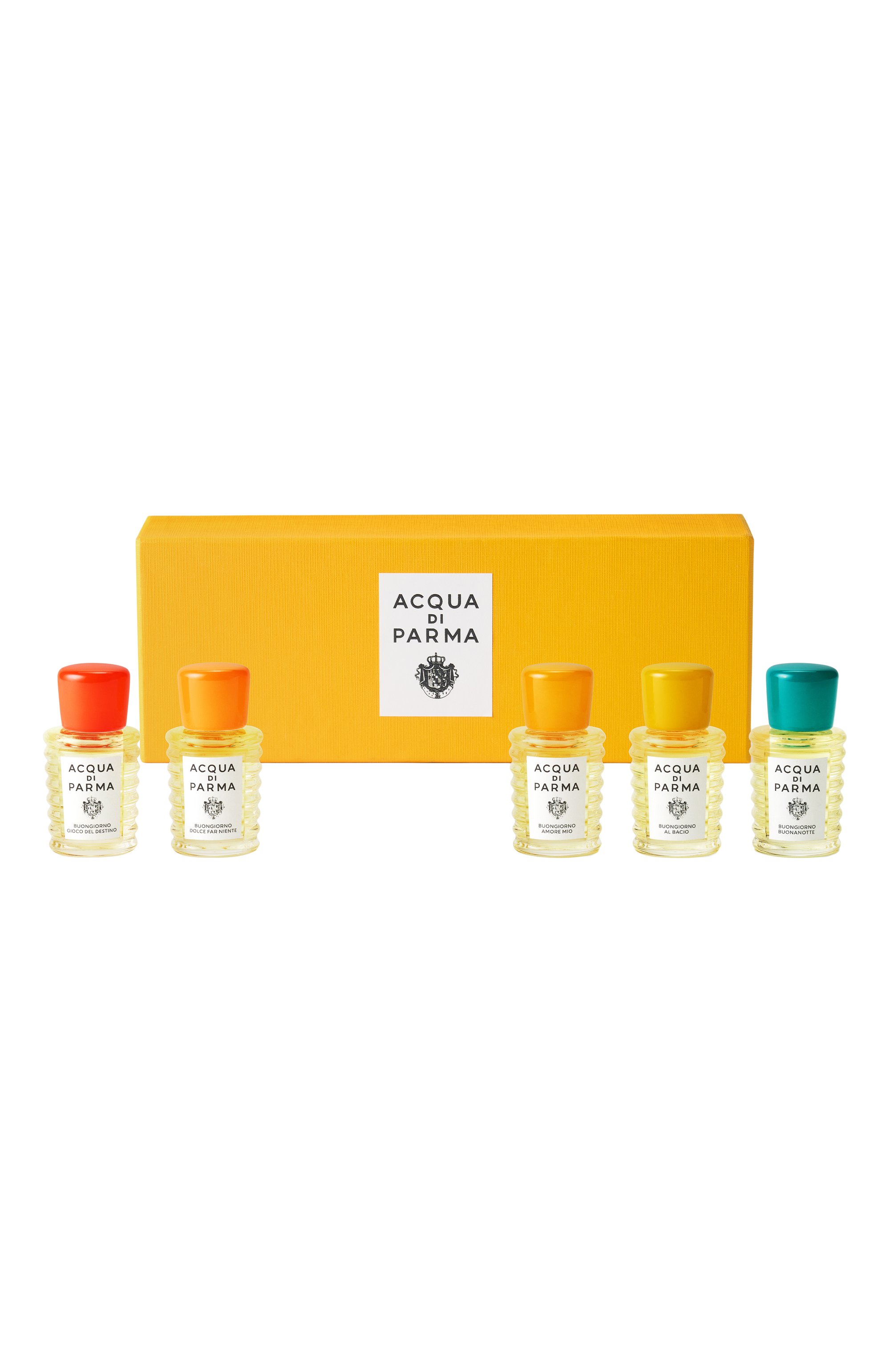 Парфюмерный набор buongiorno (5x10ml) ACQUA DI PARMA бесцветного цвета по цене 19000 руб., арт. ADP083156, фото 3 Парфюмерный набор buongiorno (5x10ml) ACQUA DI PARMA, арт. ADP083156, фото 3