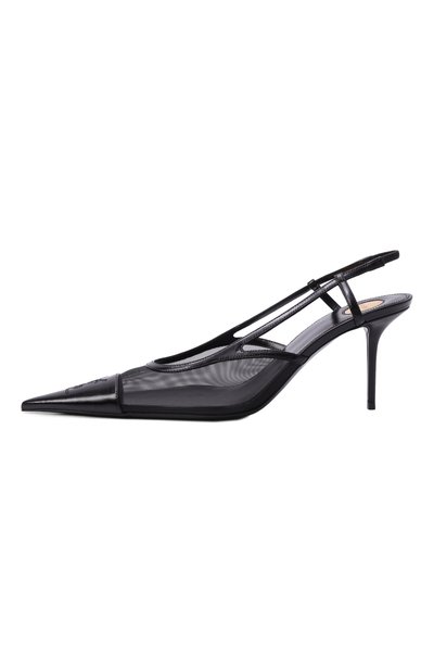 Комбинированные туфли renée 75 SAINT LAURENT черного цвета по цене 149000 руб., арт. 869662/AAGMC, фото 4 Комбинированные туфли renée 75 SAINT LAURENT, арт. 869662/AAGMC, фото 4