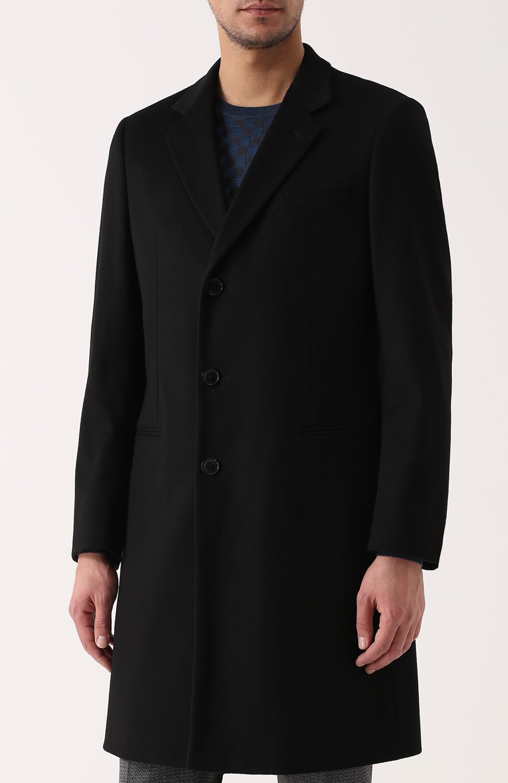 Пальто из смеси шерсти и кашемира GIORGIO ARMANI, арт. USLG01/0S169, фото 3