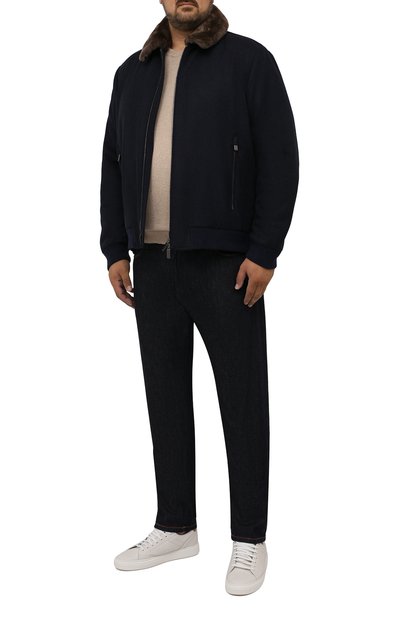 Бомбер с меховой отделкой CANALI, арт. 040656P/SG02120, фото 2