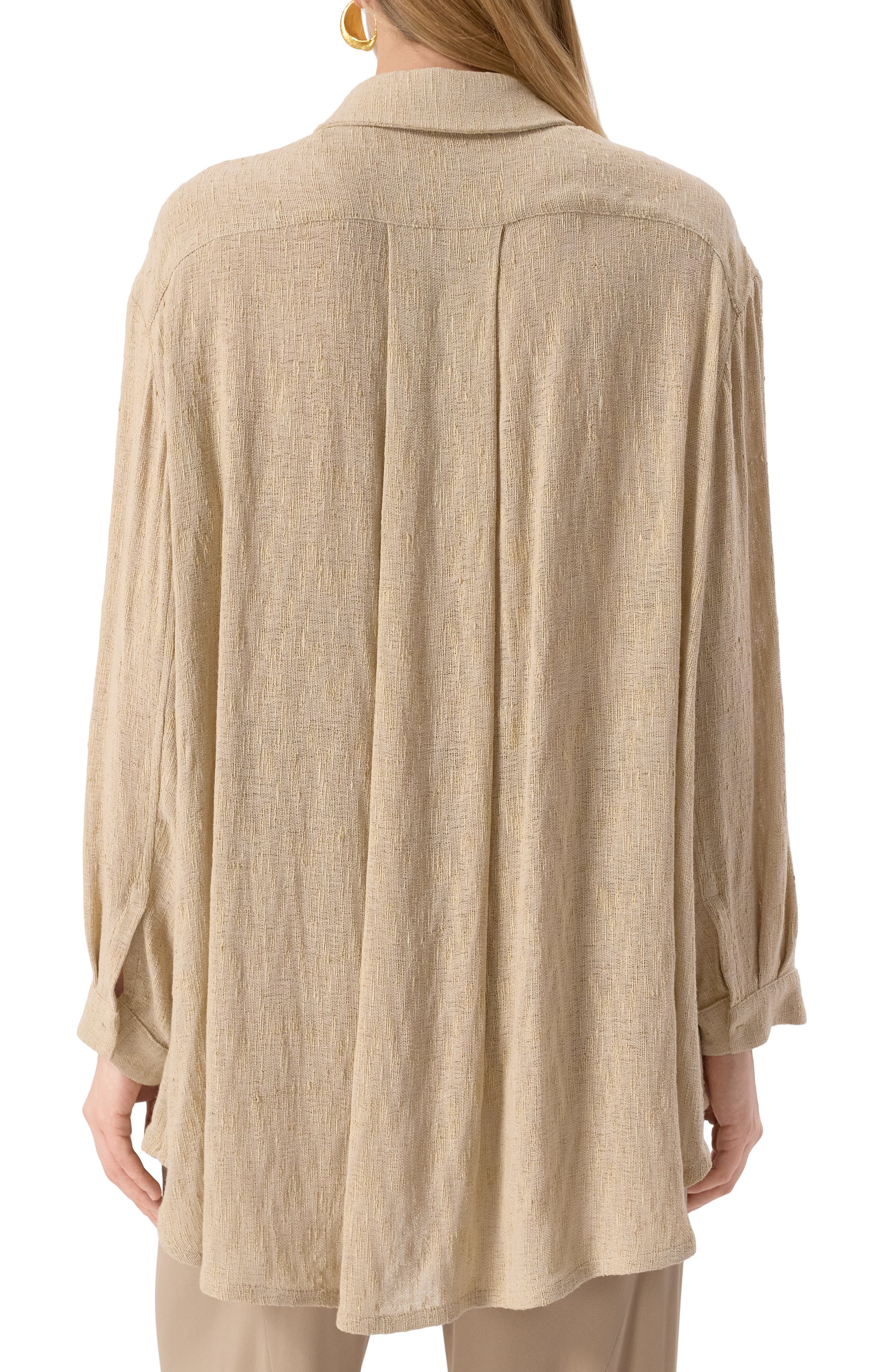 Блузка из вискозы и льна GIORGIO ARMANI, арт. GW000816/TE13970, фото 4