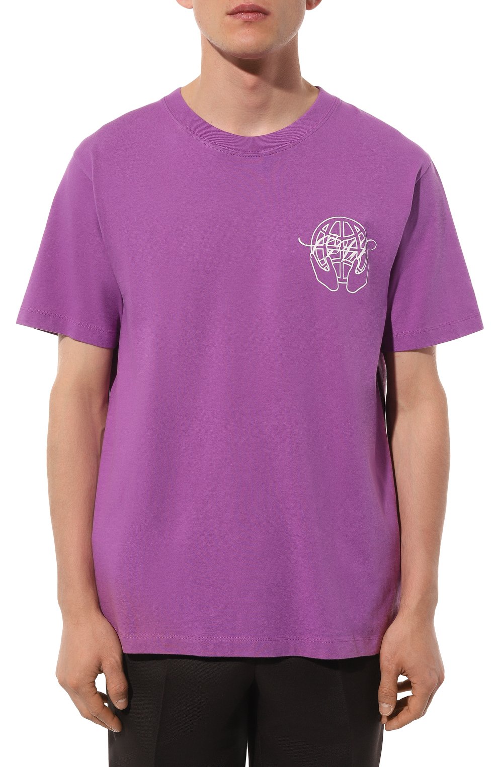 Хлопковая футболка OFF-WHITE, арт. OMAA027S23JER0073601, фото 3