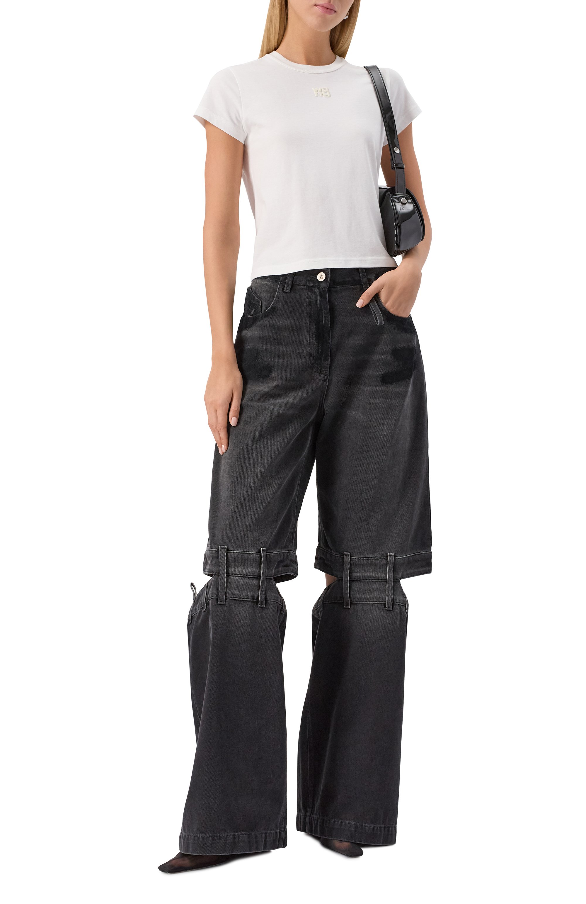 Хлопковая футболка ALEXANDERWANG.T белого цвета по цене 32850 руб., арт. 4CC3241521, фото 2 Хлопковая футболка ALEXANDERWANG.T, арт. 4CC3241521, фото 2