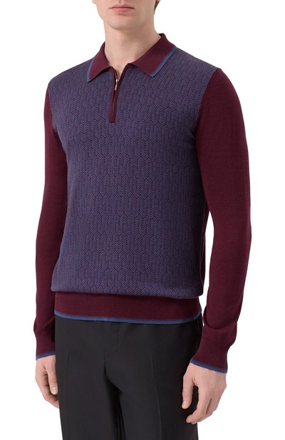 Поло из шерсти и шелка ZILLI, арт. KZP001M0230VHE001_001, фото 3