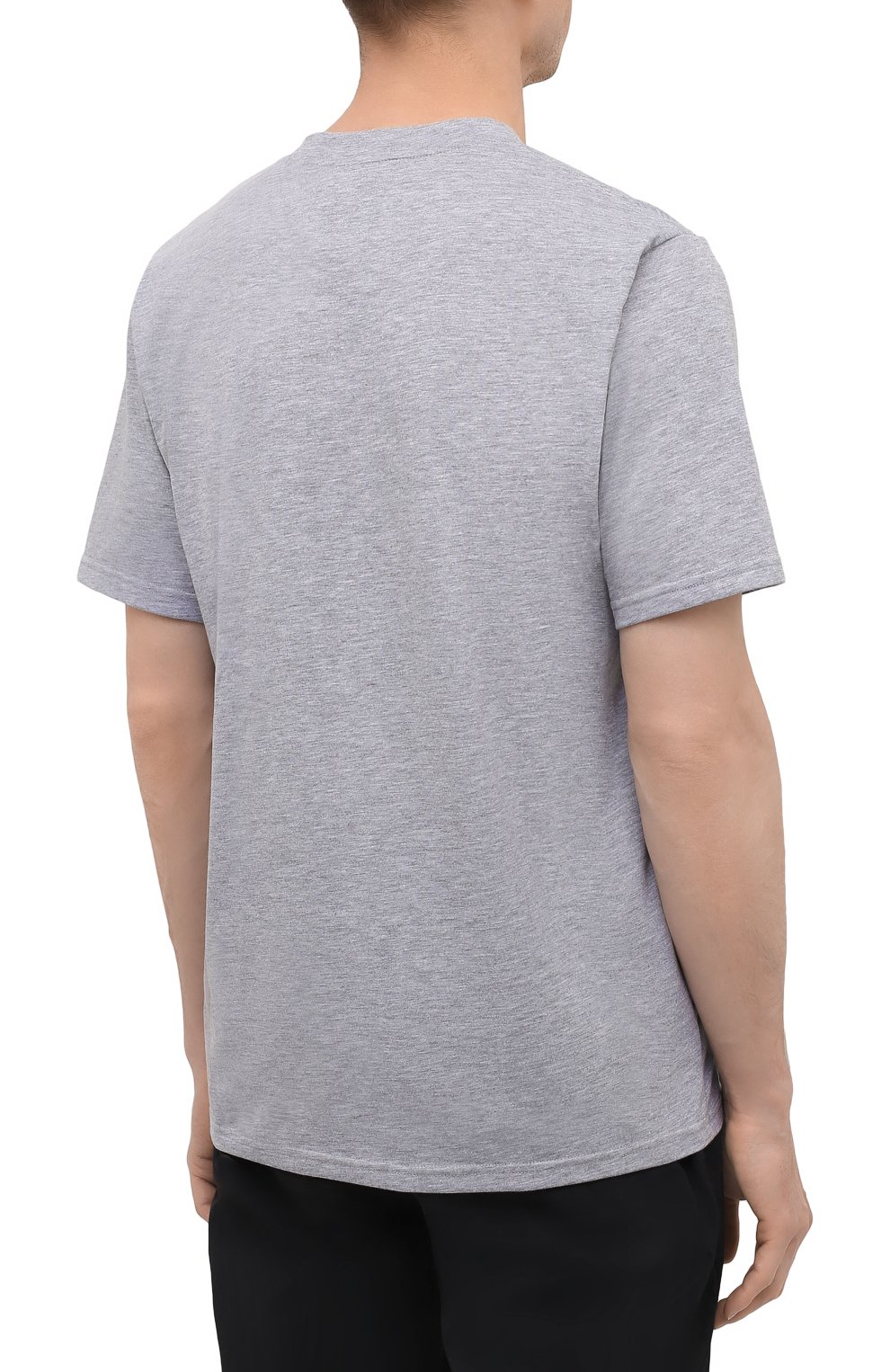Хлопковая футболка SEVEN LAB серого цвета по цене 8400 руб., арт. 66T21-1sh grey m, фото 4 Хлопковая футболка SEVEN LAB, арт. 66T21-1sh grey m, фото 4