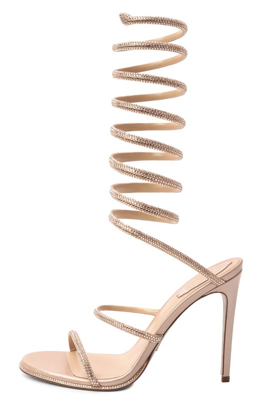 Текстильные босоножки Super Cleo 105 Rene Caovilla C11358-105/R001 Бежевый  C11358-105/R001 Фото 4