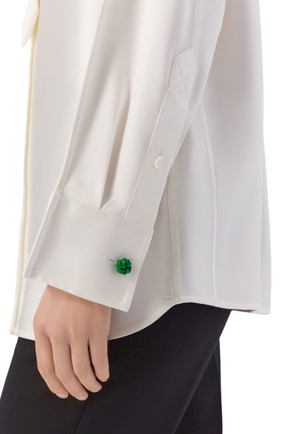 Шелковая блузка BOTTEGA VENETA кремового цвета по цене 369500 руб., арт. 862348/V6H10, фото 5 Шелковая блузка BOTTEGA VENETA, арт. 862348/V6H10, фото 5