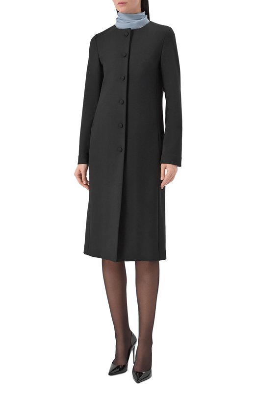 Шерстяное пальто MVST M26.2PW.J008/F100 JERSEY BISTRETCH Чёрный  M26.2PW.J008/F100 JERSEY BISTRETCH Фото 3