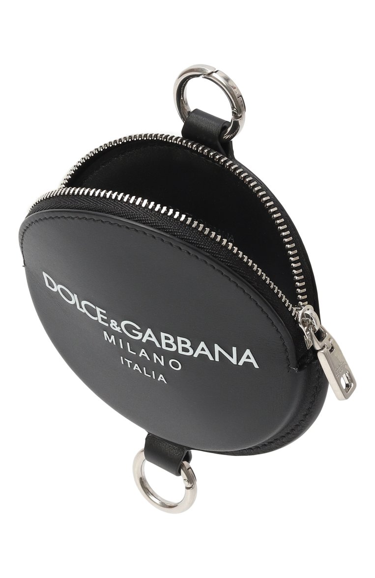 Мужской кожаный кошелек adamo для монет DOLCE & GABBANA черного цвета, арт. BP3344/A6E48 | Фото 3 (Автоматизация состава: Проставлено; Нос: Не проставлено; Материал: Натуральная кожа)