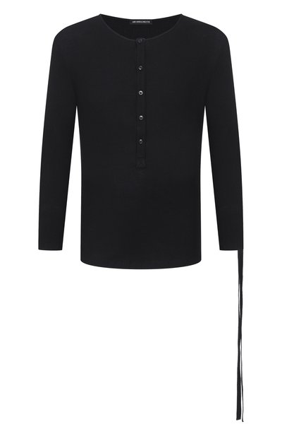 Мужская хлопковый лонгслив-хенли ANN DEMEULEMEESTER, арт. B0013820/FA659