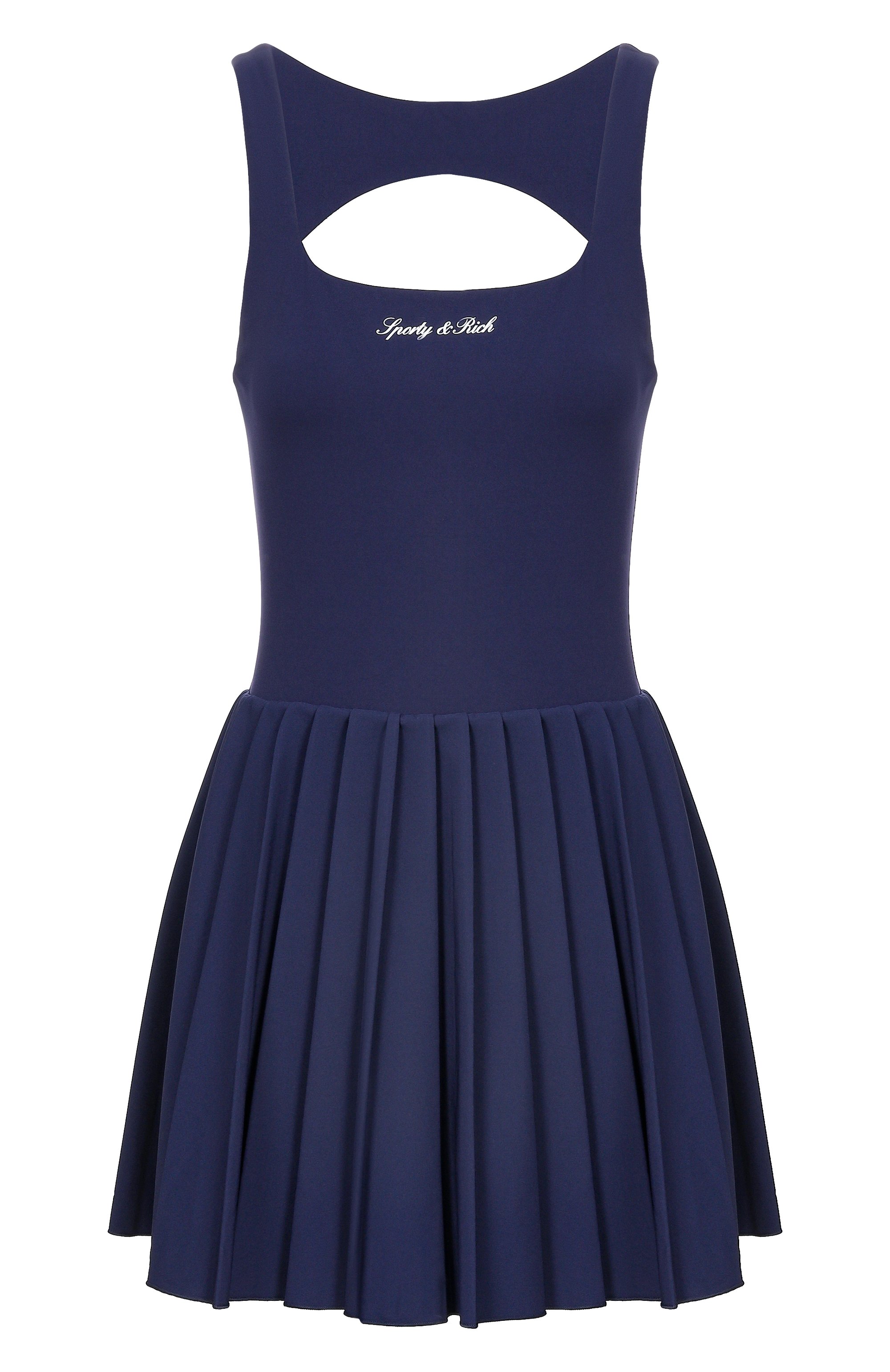 Платье SPORTY AND RICH синего цвета по цене 32900 руб., арт. DR00975326BL106, фото 1 Платье SPORTY AND RICH, арт. DR00975326BL106, фото 1