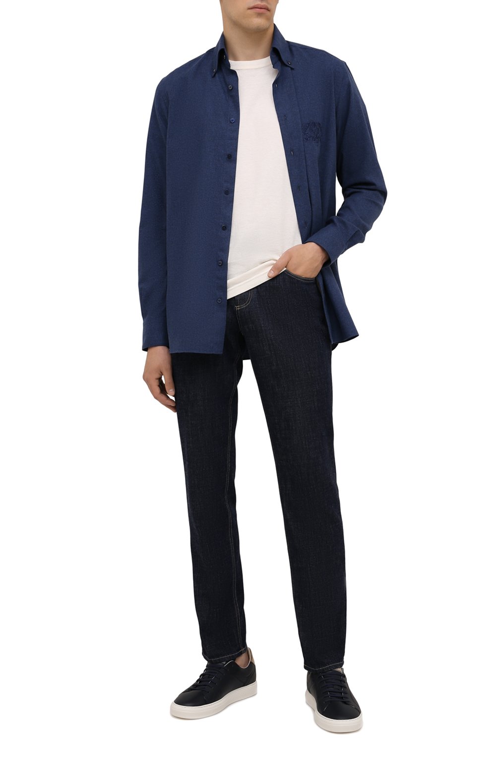 Хлопковая рубашка ZILLI, арт. MFW-45007-301082/U301082/180, фото 2