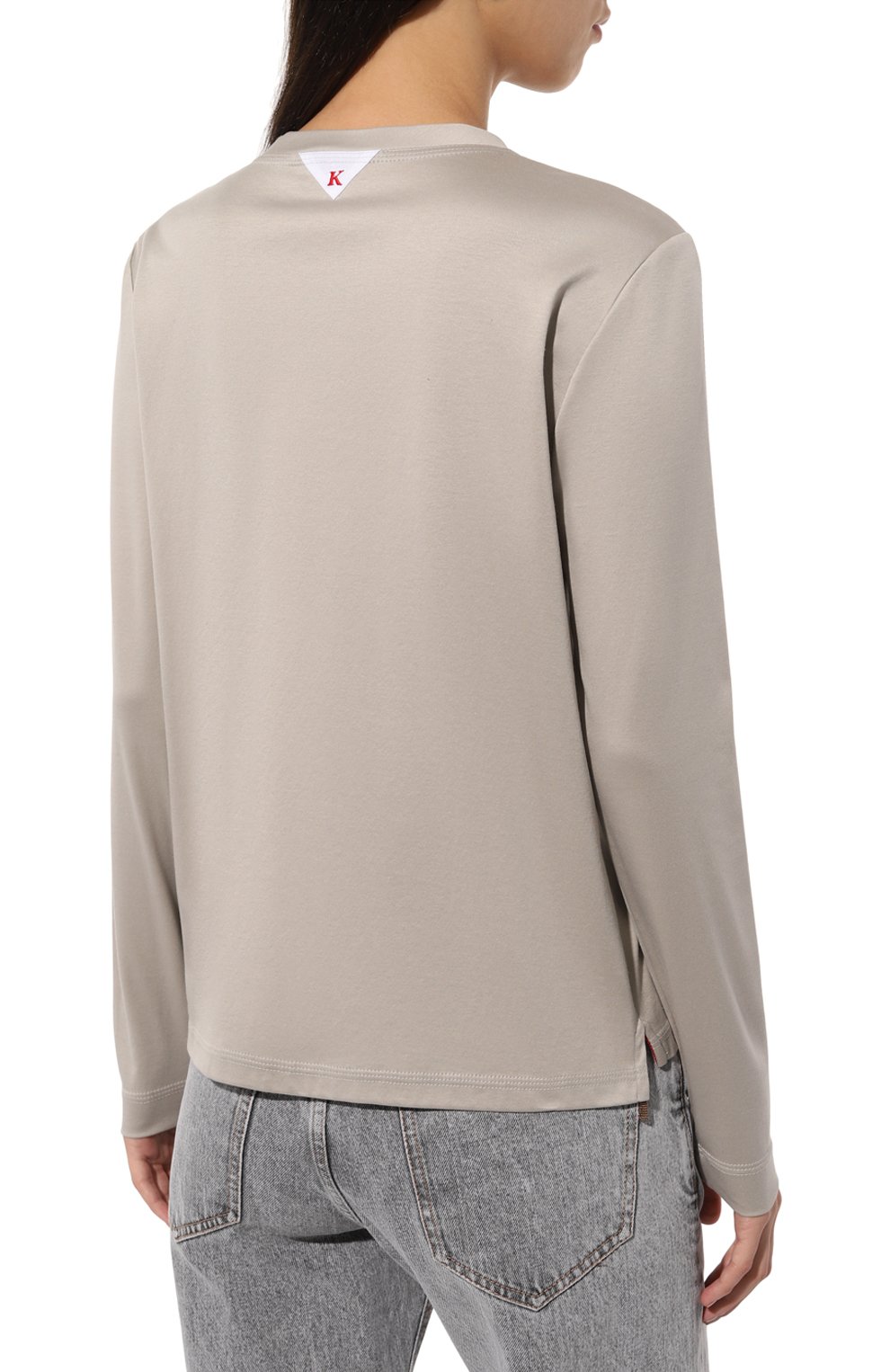 Хлопковый лонгслив-хенли KITON, арт. D58438H080511111, фото 4