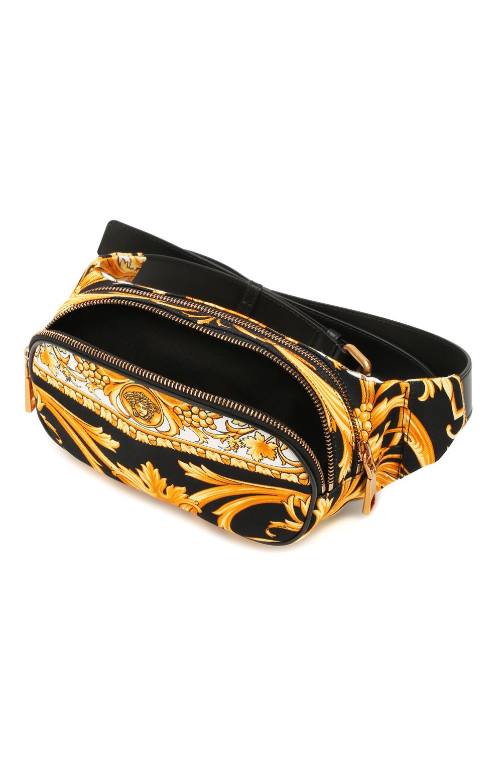 Текстильная поясная сумка VERSACE желтого цвета по цене 89450 руб., арт. DFB7630/DCAST7, фото 4 Текстильная поясная сумка VERSACE, арт. DFB7630/DCAST7, фото 4