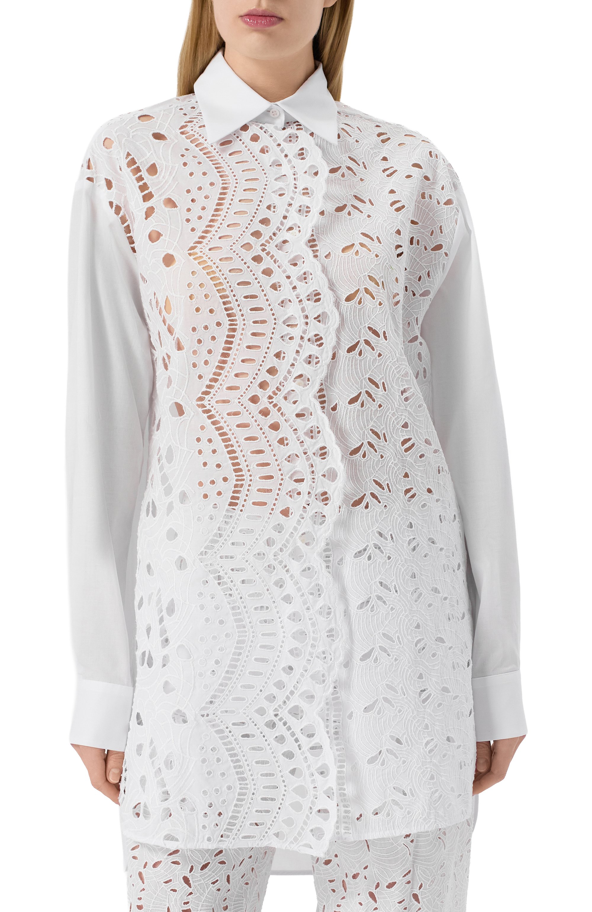 Хлопковая рубашка ERMANNO SCERVINO, арт. D464K613RXT, фото 3