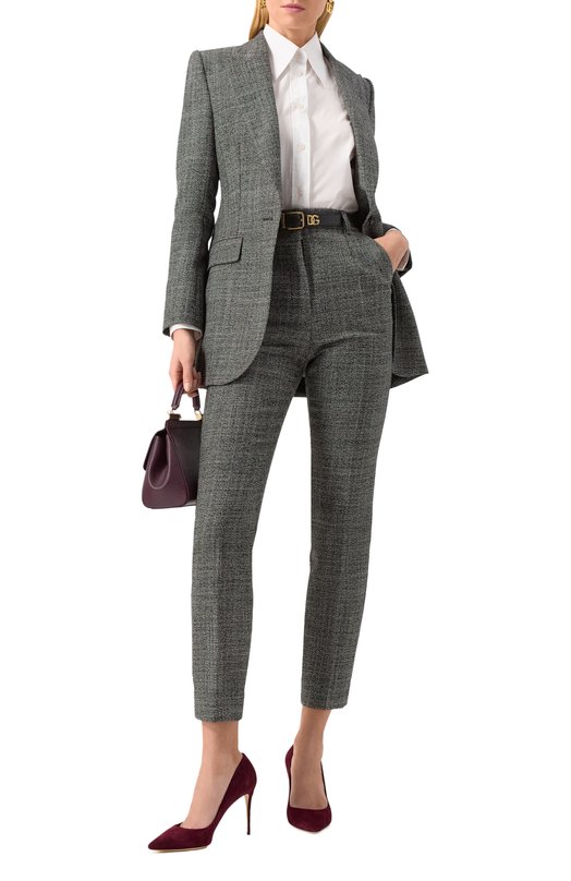 Замшевые туфли Cardinale 90 Dolce & Gabbana CD1840/B7260 Бордовый  CD1840/B7260 Фото 2