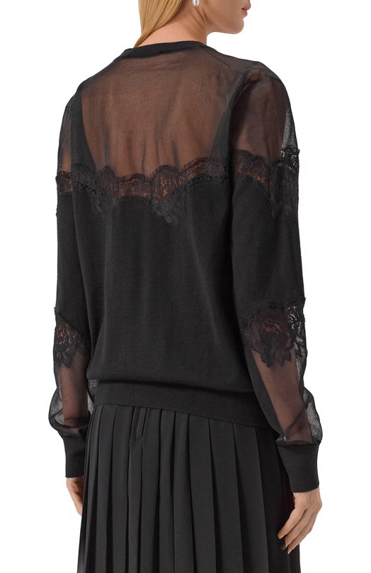 Кардиган из кашемира и шелка Dolce & Gabbana FXF99T/JCMY0 Чёрный  FXF99T/JCMY0 Фото 4