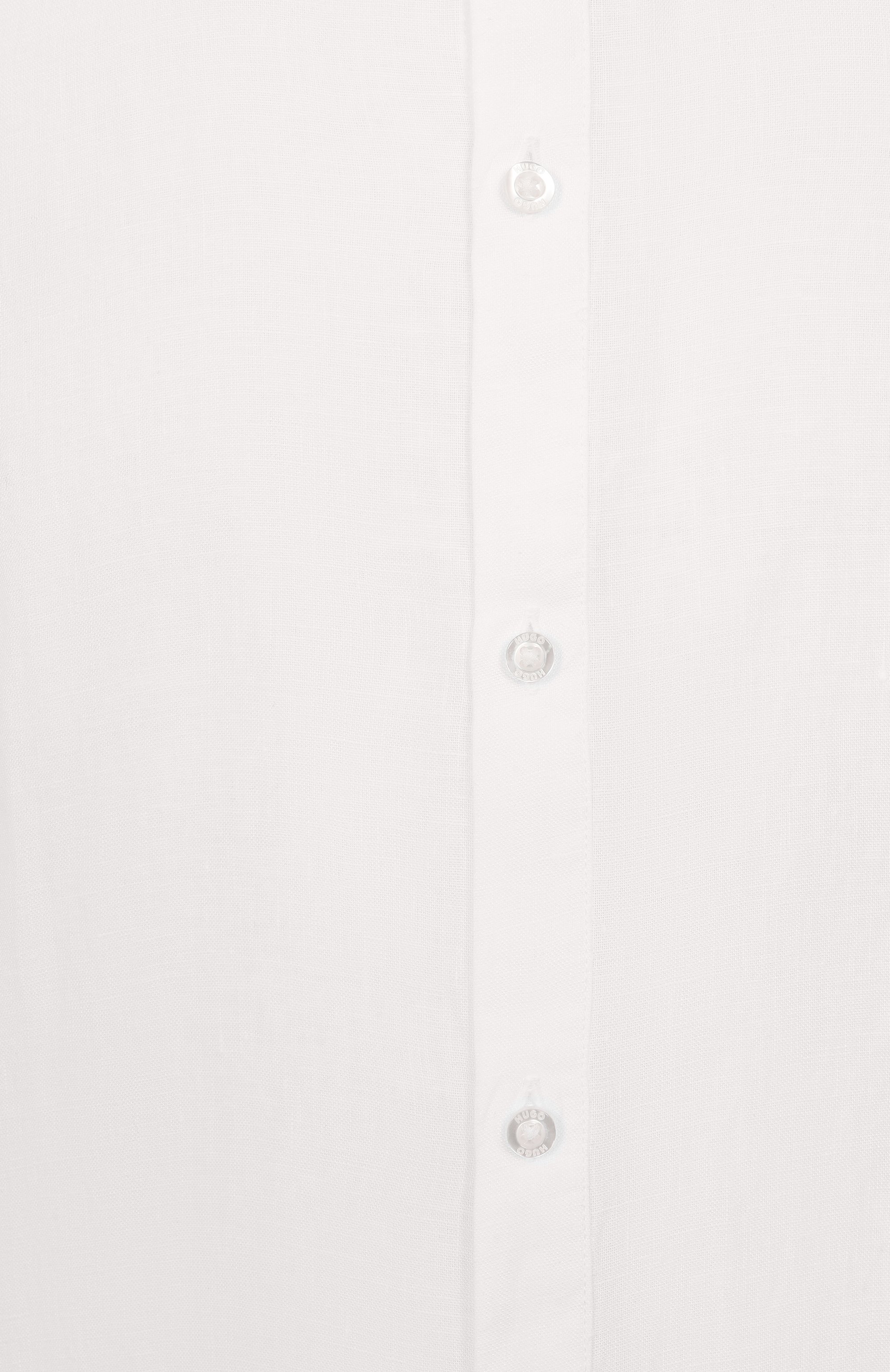 Льняная рубашка HUGO белого цвета по цене 14950 руб., арт. 50490740, фото 6 Льняная рубашка HUGO, арт. 50490740, фото 6