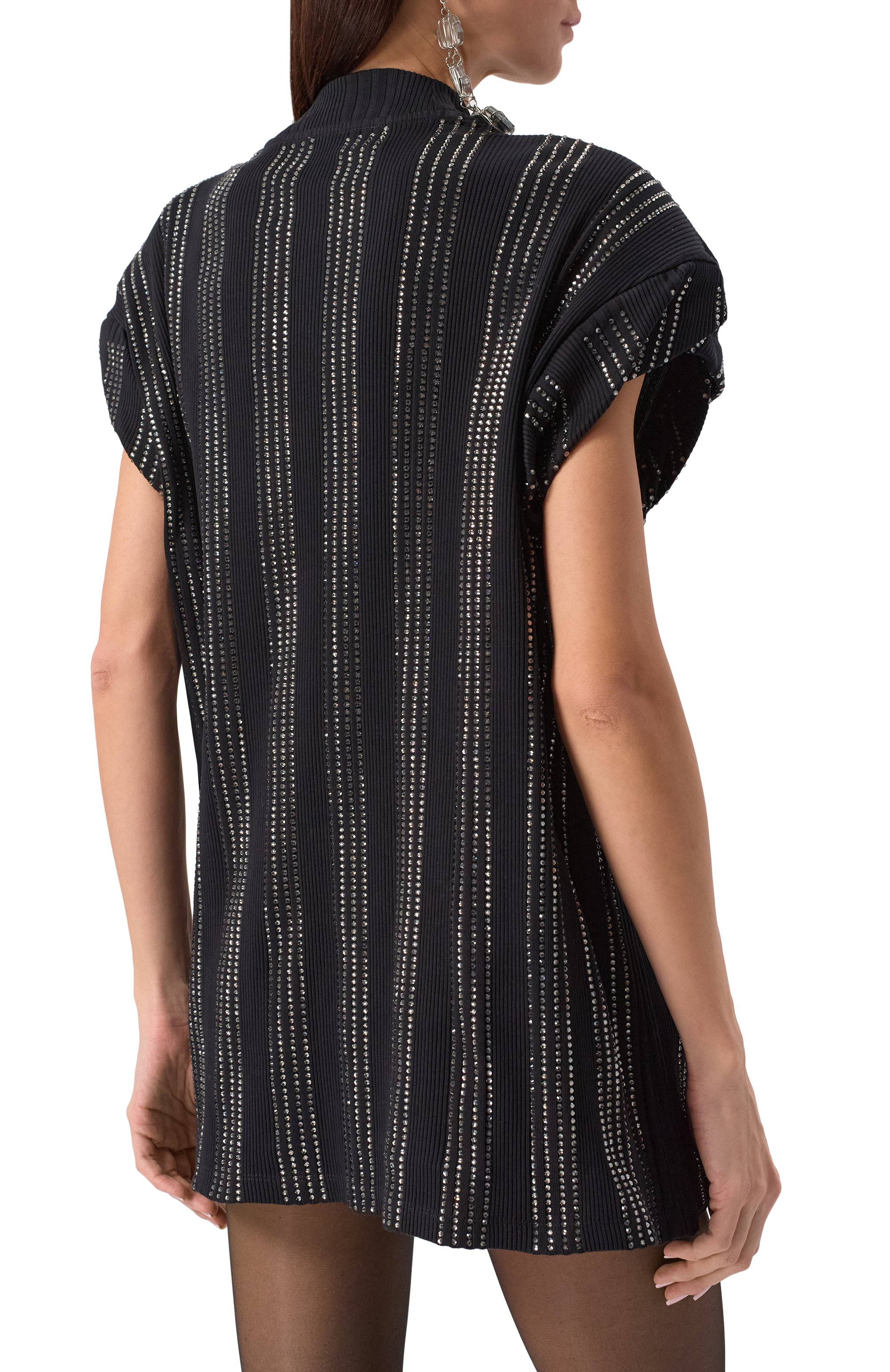 Футболка с отделкой стразами THE ATTICO, арт. 247WCA359, фото 4