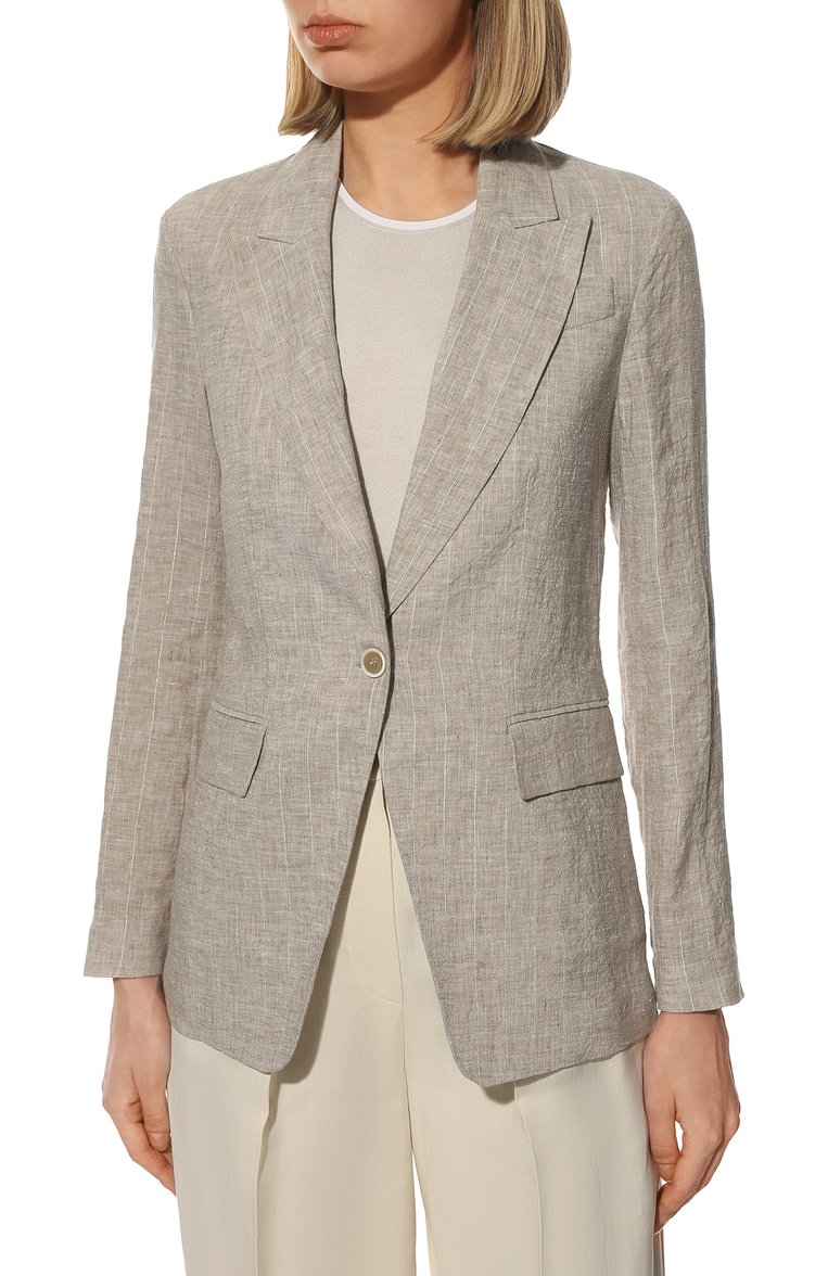 Льняной жакет BRUNELLO CUCINELLI, арт. MH597RL206, фото 3