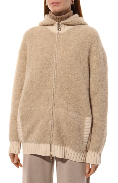 Шерстяной кардиган D.EXTERIOR бежевого цвета по цене 79950 руб., арт. 59653, фото 3 Шерстяной кардиган D.EXTERIOR, арт. 59653, фото 3