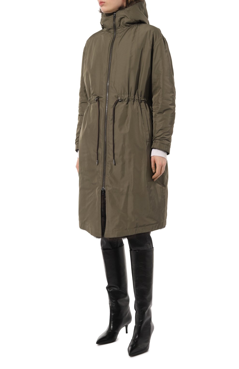 Двусторонняя шуба из меха соболя YVES SALOMON, арт. 22WYM03690ZIRV, фото 6