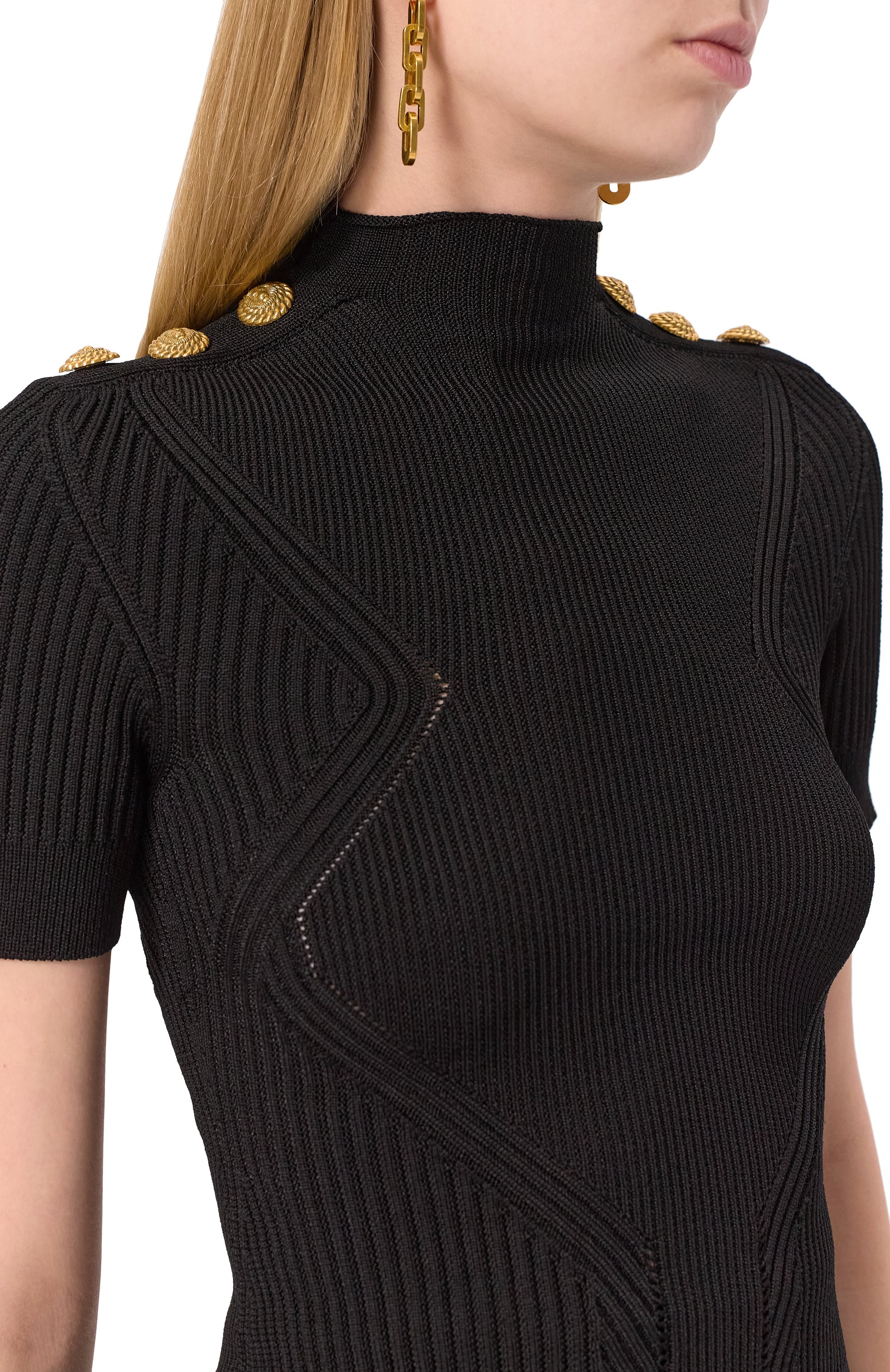 Водолазка из вискозы BALMAIN, арт. BF0AL250/KF24, фото 5