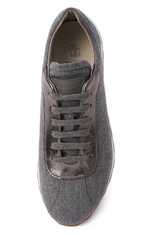 Текстильные кроссовки Brunello Cucinelli MZ26G3031P Серый  MZ26G3031P Фото 6