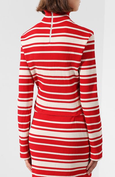 Укороченная водолазка в полоску PRADA, арт. 39464-1R1T-F0011, фото 4