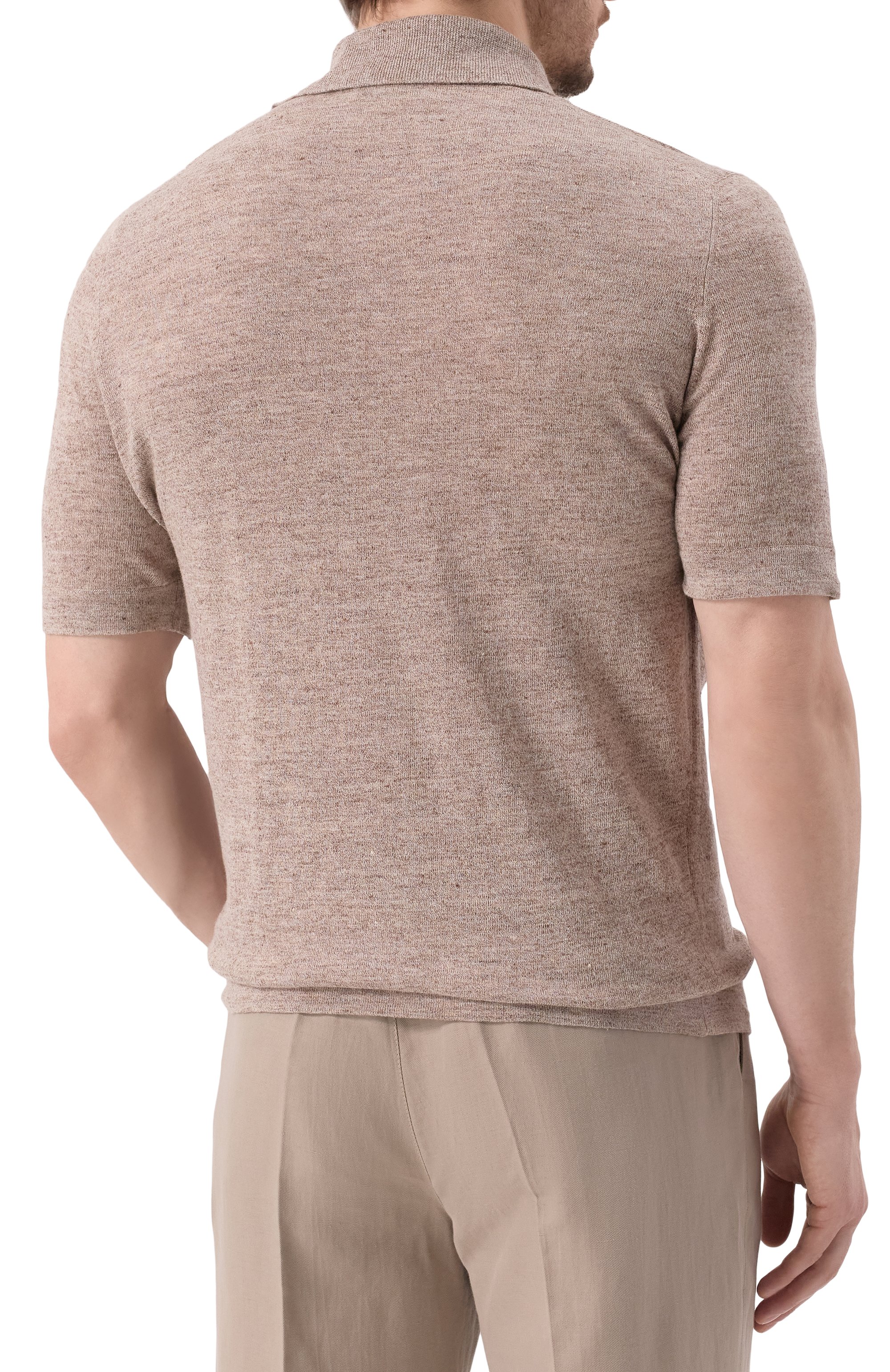 Поло изо льна и хлопка BRUNELLO CUCINELLI, арт. M2L00315, фото 4