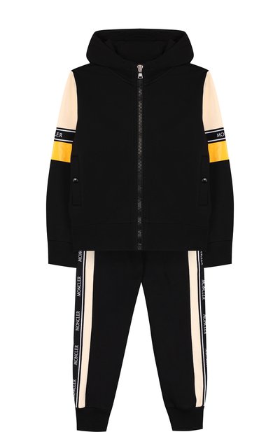 Хлопковый костюм из кардигана с капюшоном и брюк MONCLER ENFANT, арт. D2-954-88107-50-809B3/12-14A, фото 1