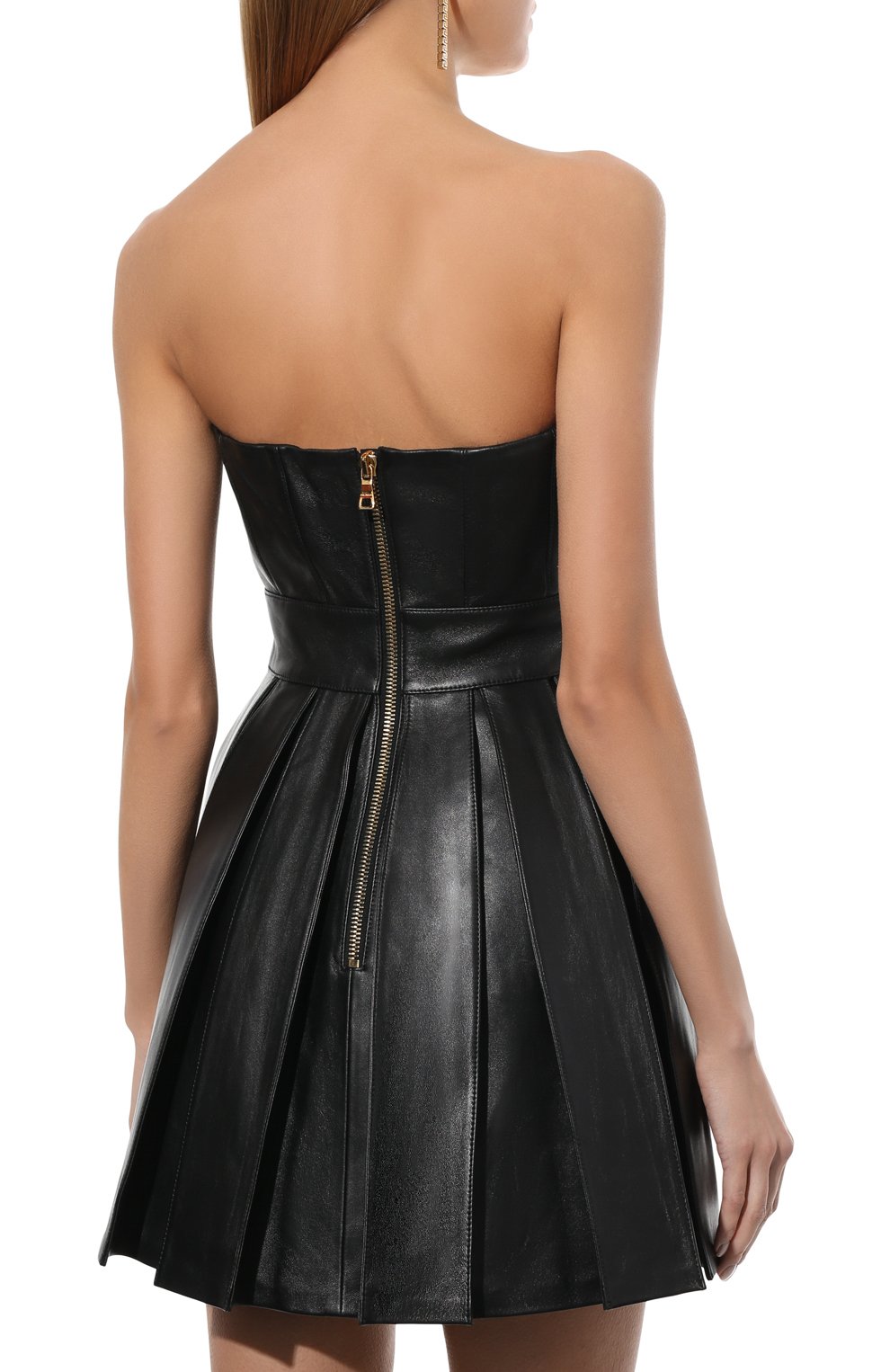 Кожаное платье BALMAIN, арт. WF1R1050/L158, фото 4
