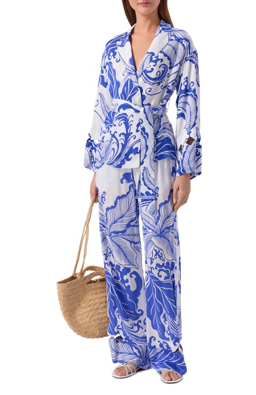 Блузка из вискозы Poupette St Barth WJQR26YVSRWE Синий  WJQR26YVSRWE Фото 2