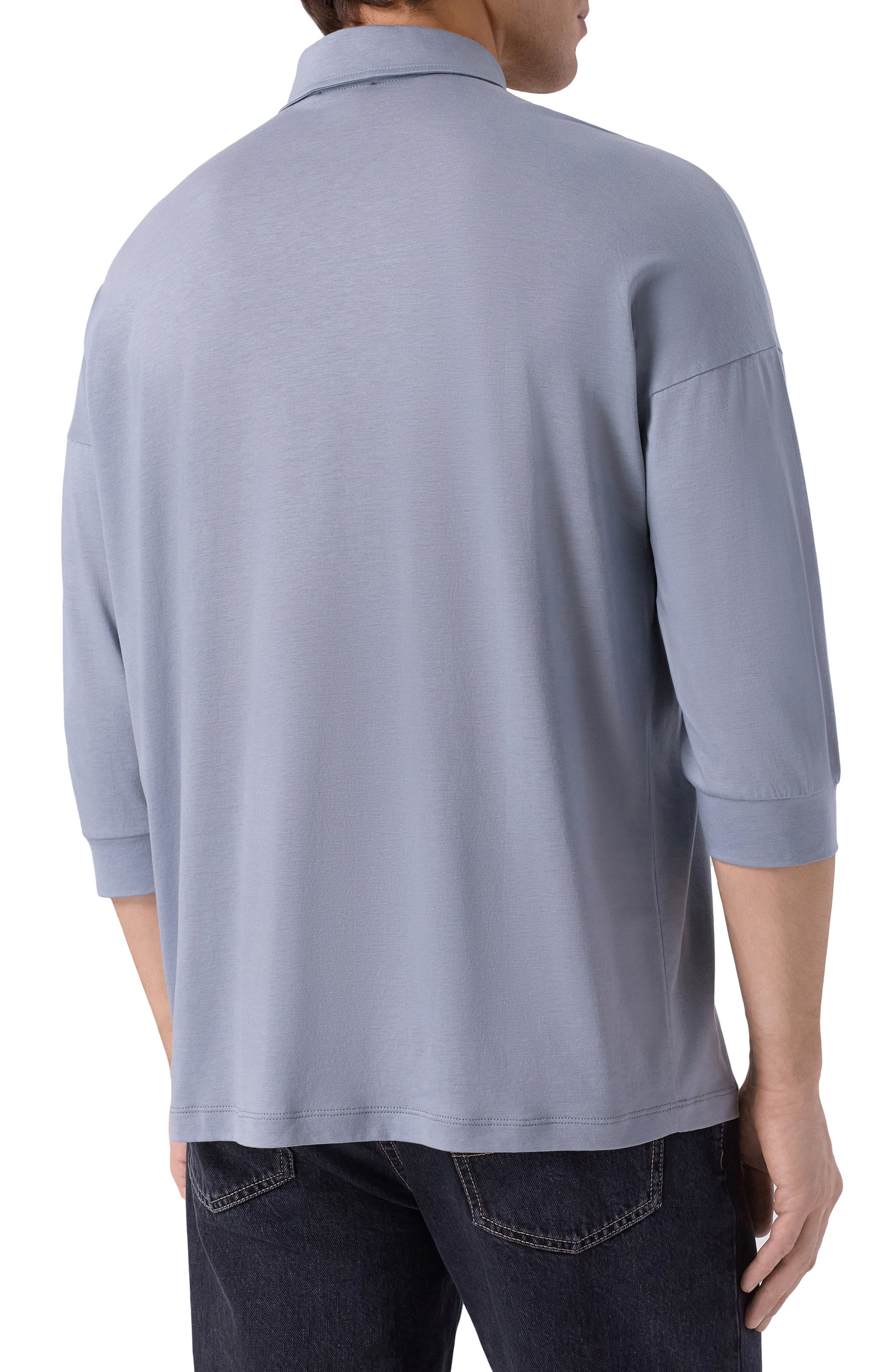 Поло из лиоцелла и хлопка GIORGIO ARMANI, арт. 3DSF53/SJCBZ, фото 4