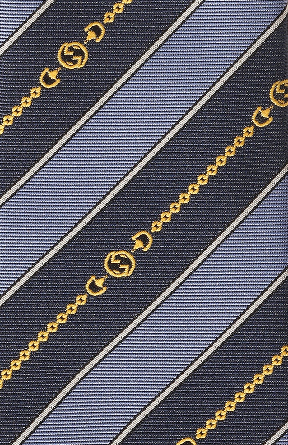 Шелковый галстук GUCCI синего цвета по цене 28800 руб., арт. 643929 4E002, фото 4 Шелковый галстук GUCCI, арт. 643929 4E002, фото 4