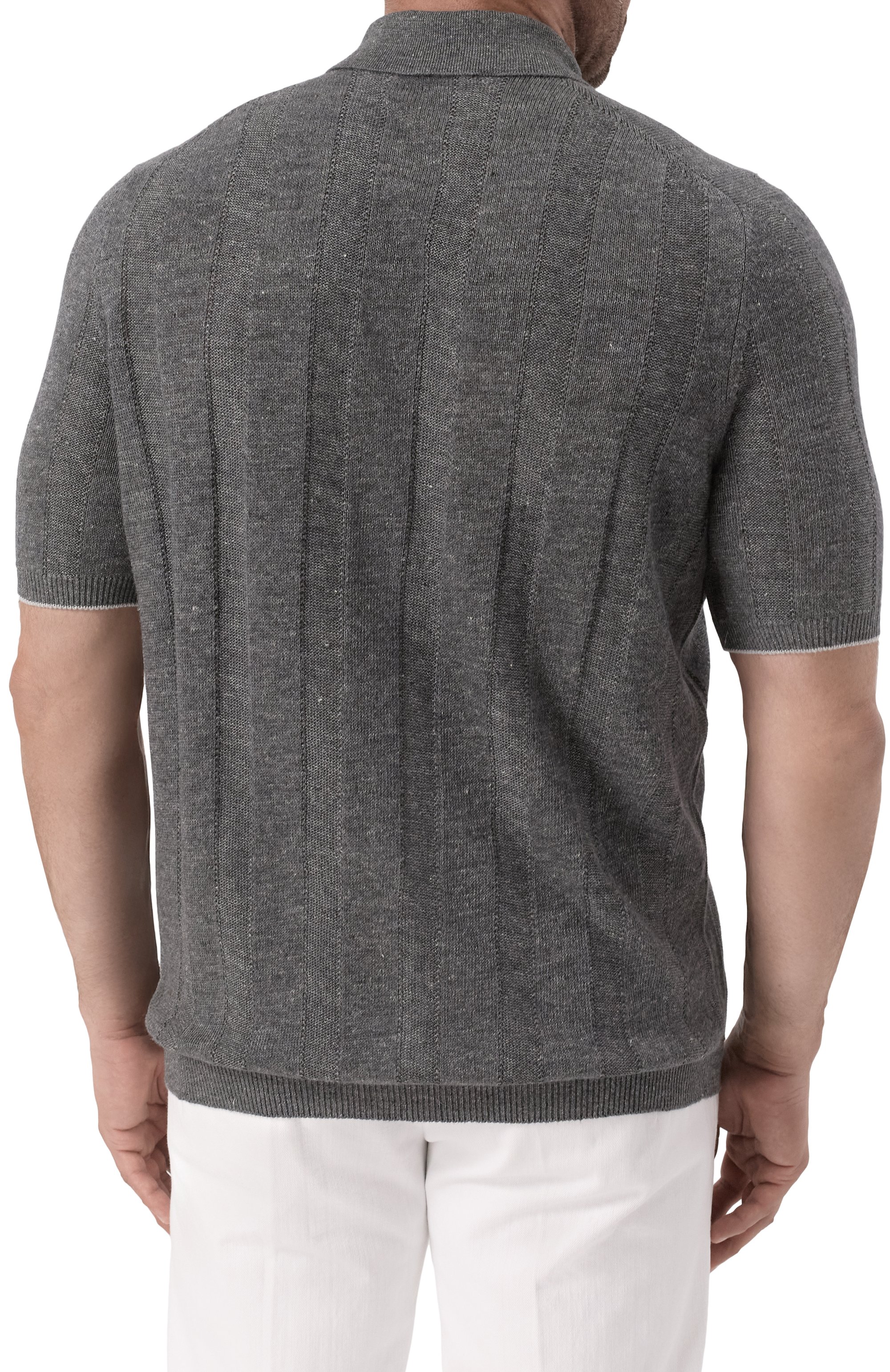 Рубашка изо льна и хлопка BRUNELLO CUCINELLI, арт. M2L707805, фото 4