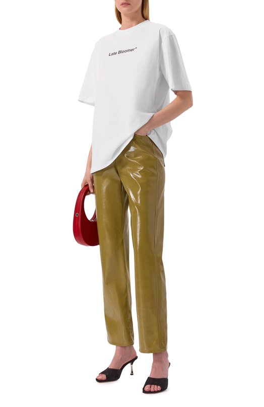 Хлопковая футболка MSGM 4041MDM132D/267002 Белый  4041MDM132D/267002 Фото 2