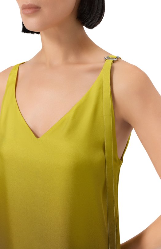 Шелковый топ Sportmax ALCUN0 Жёлтый  ALCUN0 Фото 5