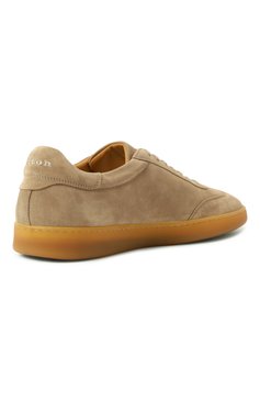 Мужские замшевые кеды KITON бежевого цвета, арт. USSA267N0118703 | Фото 5 (Подошва: Массивная; Материал внешний: Натуральная кожа, Замша; Материал внутренний: Натуральная кожа; Стили: Классический; Кросс-КТ: Низкие; Материал утеплителя: Без утеплителя)