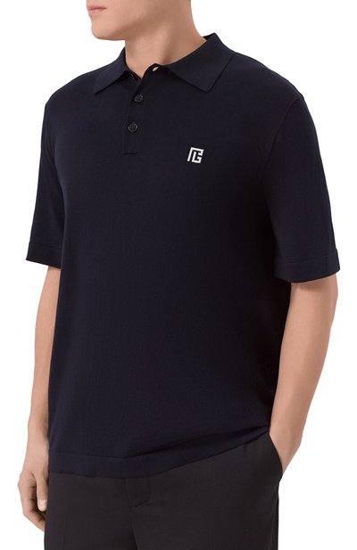 Поло из шелка и хлопка BALMAIN, арт. GH1GB044/KJ53, фото 3