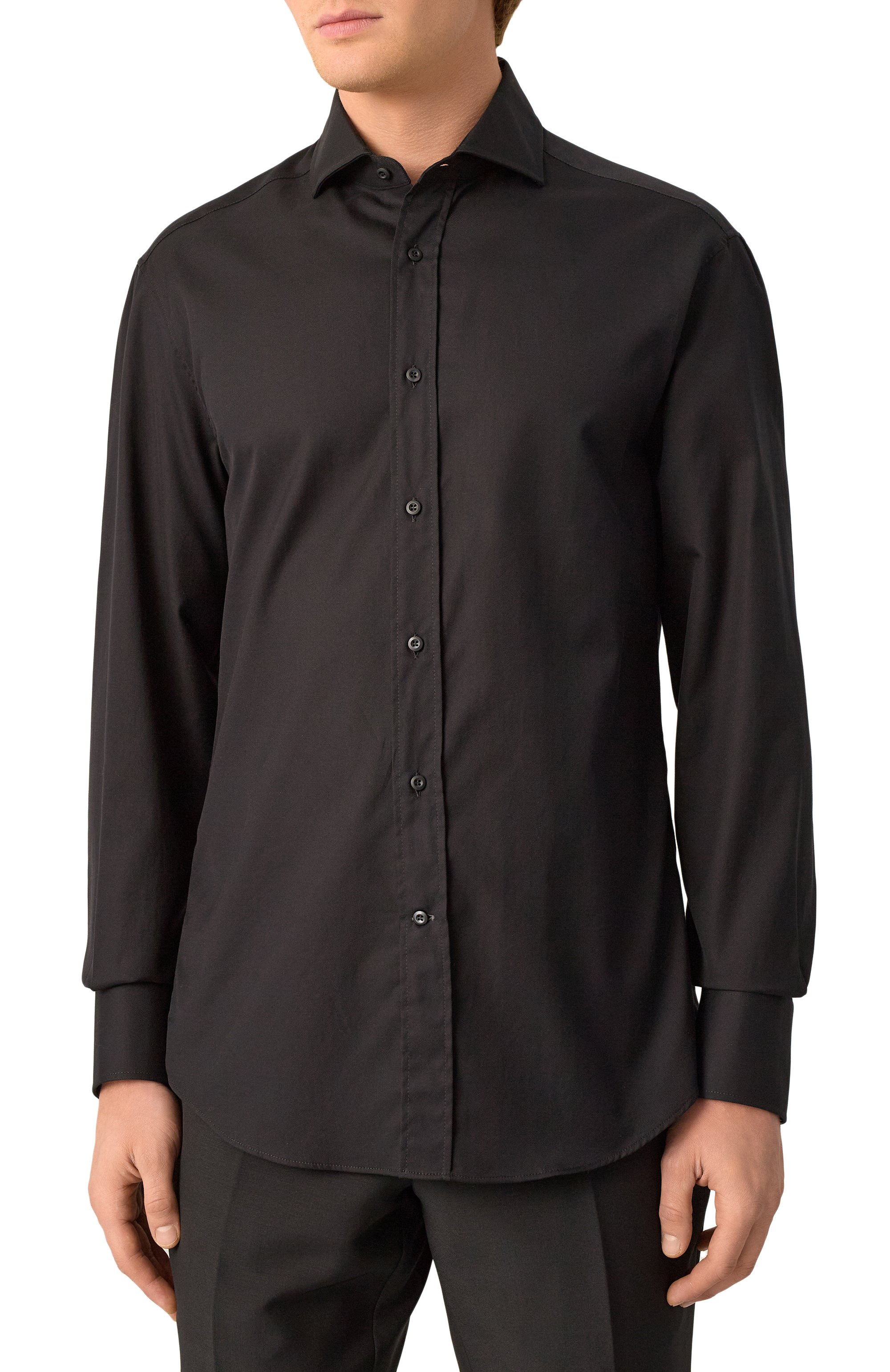 Хлопковая сорочка BRUNELLO CUCINELLI, арт. MW6041718, фото 3