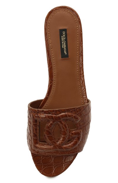 Шлепанцы из кожи крокодила bianca DOLCE & GABBANA, арт. CQ0436/A2W90/CCR0, фото 5