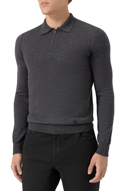 Шерстяное поло CORNELIANI темно-серого цвета по цене 47000 руб., арт. 26M50F-2625100, фото 3 Шерстяное поло CORNELIANI, арт. 26M50F-2625100, фото 3