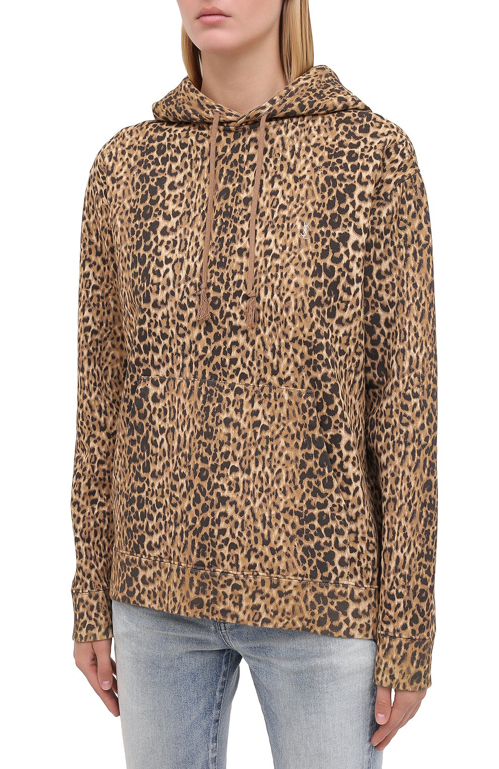 Хлопковое худи SAINT LAURENT, арт. 629708/YBTX2, фото 4