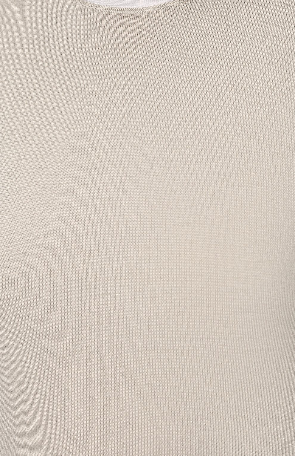 Топ из шелка и хлопка LORO PIANA светло-серого цвета по цене 72600 руб., арт. FAM0682, фото 5 Топ из шелка и хлопка LORO PIANA, арт. FAM0682, фото 5