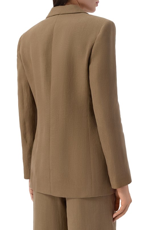 Льняной жакет Giorgio Armani GW002824/TE11126 Хаки  GW002824/TE11126 Фото 4